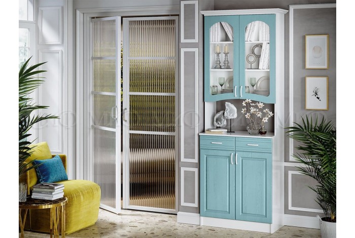 Буфет Констанция 2-х створчатый голубой
