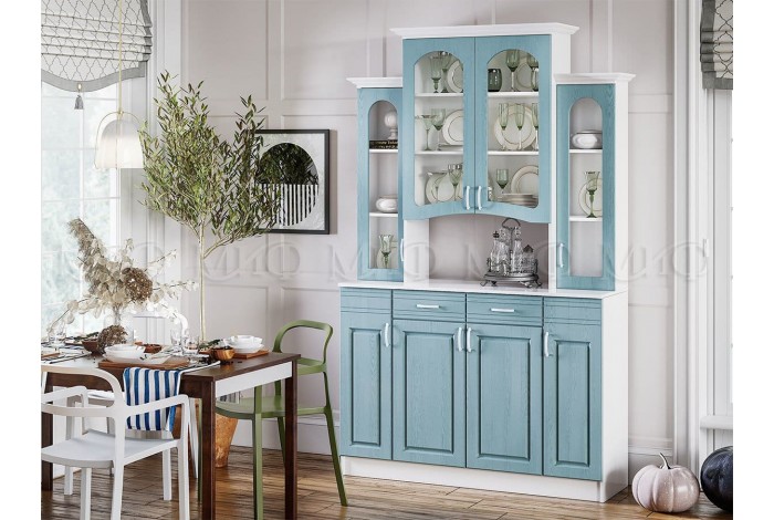 Буфет Констанция 4-х створчатый голубой