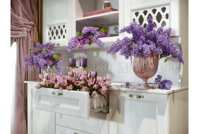 Буфет Милано белый текстурный