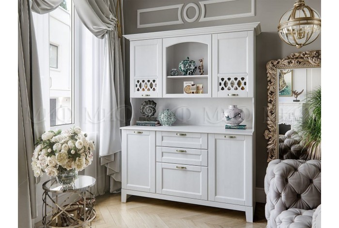 Буфет Милано белый текстурный