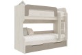 Кровать двухъярусная Юниор-4 дуб крафт белый - шарли мокко
