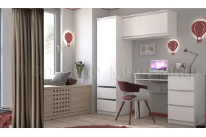 Детская модульная комната "Челси" вариант 5 (белый - белый глянец холодный)