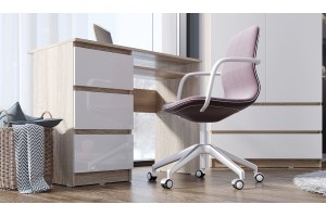 Детская модульная комната "Челси" вариант 3 (дуб сонома - белый глянец холодный)