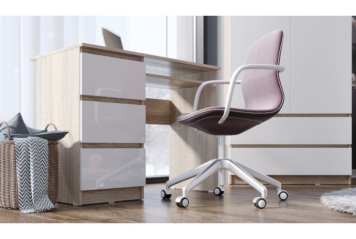 Детская комната Челси вариант 3 дуб сонома - белый глянец холодный