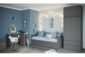 Детская модульная комната "Челси" вариант 1 (графит - графит)