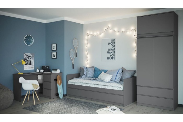 Детская модульная комната Челси вариант 1 графит - графит