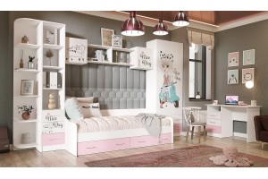 Детская модульная комната для девочки "FASHION 1" (белый)