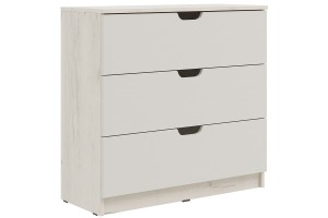 Комод Юниор-4 с 3-мя ящиками (дуб крафт белый - шарли белый)