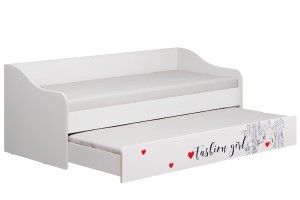 Кровать "Вега NEW Girl" двухъярусная выдвижная (белый)
