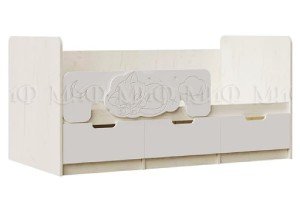 Детская модульная комната "Юниор-4" вариант 1 (дуб крафт белый - шарли белый)