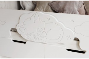 Детская модульная комната "Юниор-4" вариант 1 (дуб крафт белый - шарли белый)