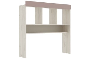Надстройка для стола "Юниор-4" (дуб крафт белый - шарли Pink)