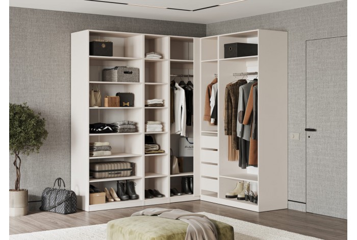 Пенал Ларго 400 5 полок с фасадом кашемир