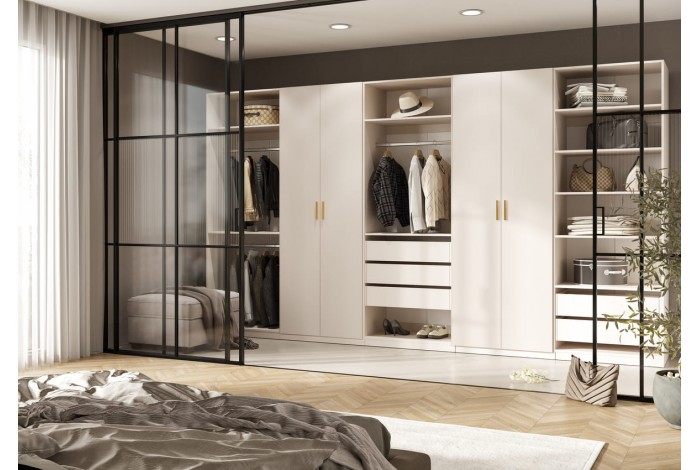 Набор шкафов Ларго в гардеробную вариант №4 кашемир