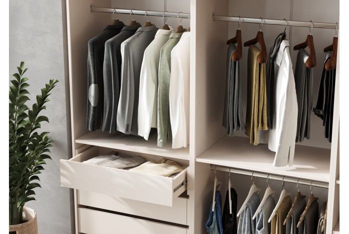 Набор шкафов Ларго в гардеробную вариант №4 кашемир