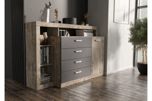 Комод (2УПК) Ангара (графит - дуб Юкон)