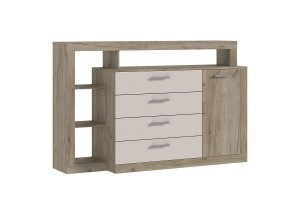 Комод (2УПК) Ангара (дуб крафт серый - кашемир)