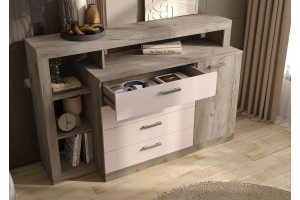 Комод (2УПК) Ангара (дуб крафт серый - кашемир)