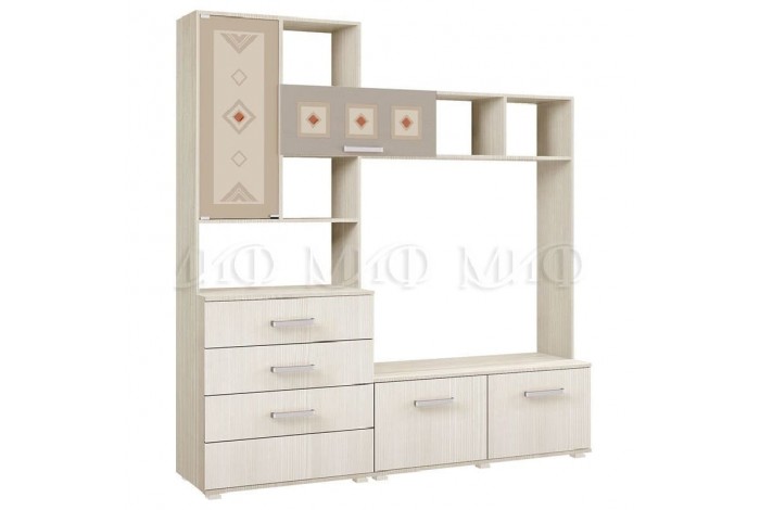 Гостиная Белла с пеналом сандал светлый