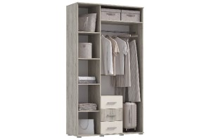 Гостиная "Белла" с 3-х створчатым шкафом (дуб крафт серый - кашемир)