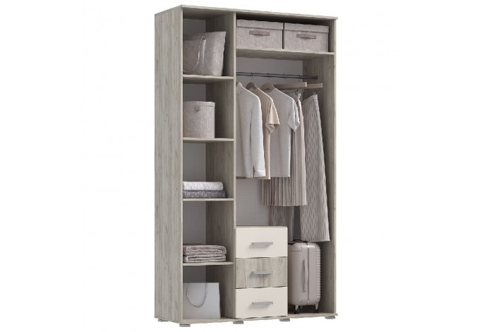 Гостиная Белла с 3-х створчатым шкафом дуб крафт серый - кашемир