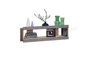 Гостиная "Нэнси-4" с подсветкой ДСП (бетон светлый - дуб сонома)