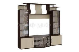 Гостиная "Виста" центральная секция (дуб беленый - венге)