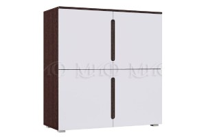 Гостиная "Ким-1" (белый глянец - венге)