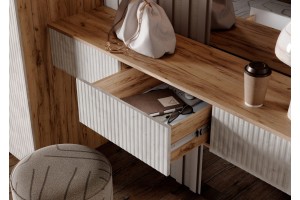 Набор Марвэл Шкаф 2-х ств и Полка косметическая (Мальта - Дуб Крафт Золотой)