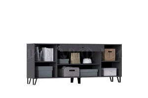 Комод Оливия (графит - мрамор глянец)