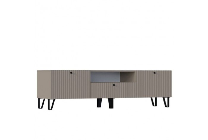 Тумба под ТВ малая Оливия глиняный серый - шарли мокко