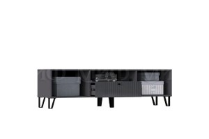 Тумба под ТВ "Оливия" малая (графит - графит софт)