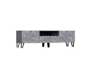 Тумба под ТВ "Оливия" малая (графит - мрамор глянец)