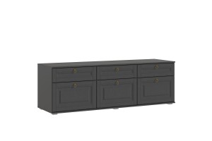 Гостиная "Престиж-1" вариант 5 (графит - графит структурный)