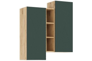 Гостиная "Флэш-2" (Дуб Крафт золотой - Браш Мени Грин)