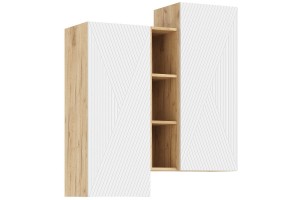 Гостиная "Флэш-2" (Дуб Крафт золотой - Браш Вайт)