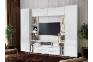 Гостиная "Гармония" (белый глянец холодный - белый)