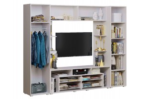 Гостиная "Гармония" (графит софт - белый)