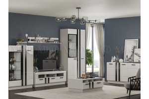 Гостиная "Магнолия-1" (белый глянец)
