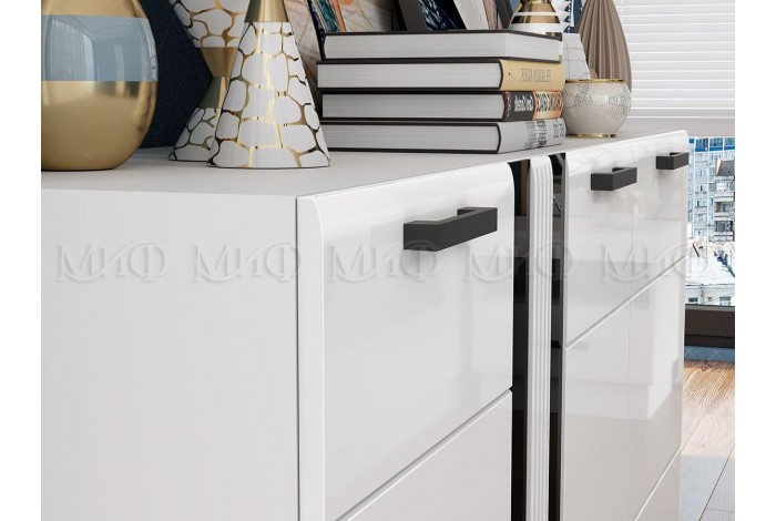 Комод Магнолия белый глянец