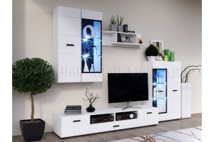 Гостиная "Нэнси-1" с подсветкой увеличенный размер (выбор цвета)