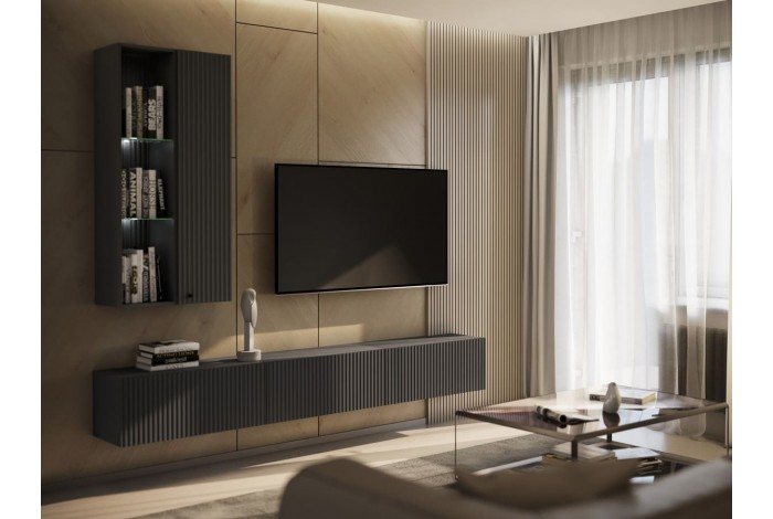 Гостиная Оливия-1 графит - графит софт