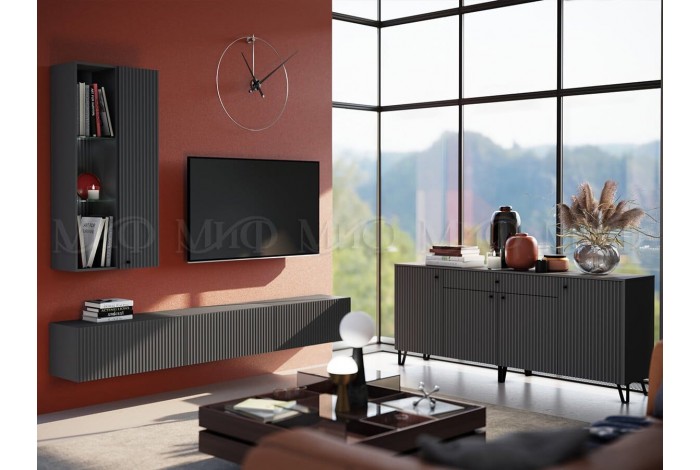 Гостиная Оливия-2 графит - графит софт