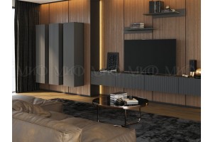 Гостиная "Оливия-5" (графит - графит софт)