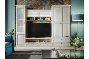 Гостиная "Престиж-1" вариант 3 (сандал светлый)