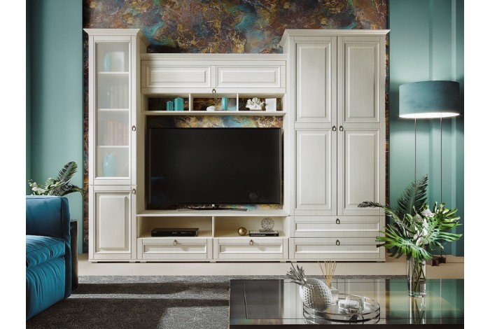 Гостиная Престиж-1 вариант 3 сандал светлый