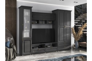 Гостиная "Престиж-1" вариант 3 (графит - графит структурный)