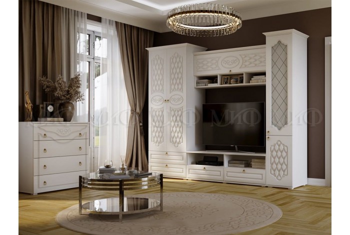 Гостиная Престиж белый - белый матовый
