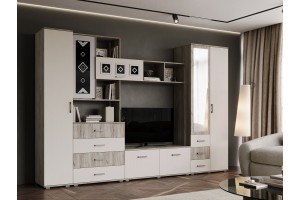 Гостиная "Белла" (кашемир - дуб крафт серый)