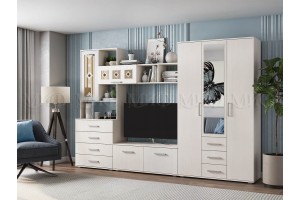 Гостиная "Белла" с 3-х створчатым шкафом (сандал светлый)